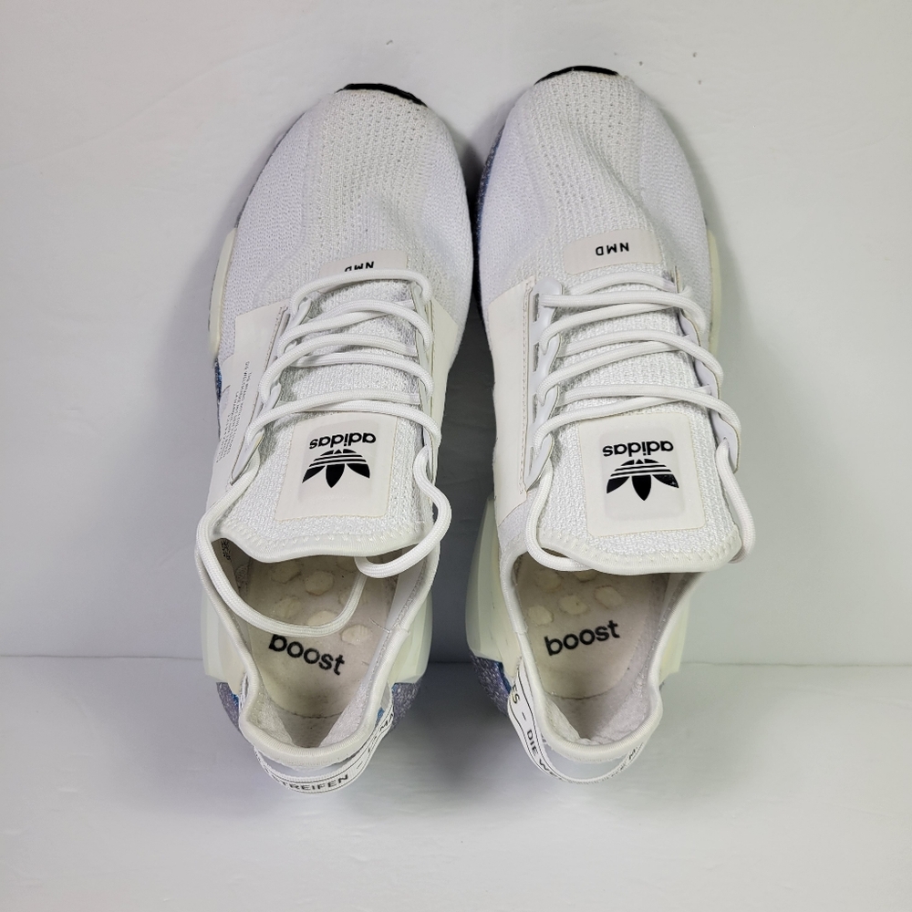Adidas Originals Men NMD R1 V2 White Speckled Sneakers Sz 8 [GX5163] - Picture 7 of 9